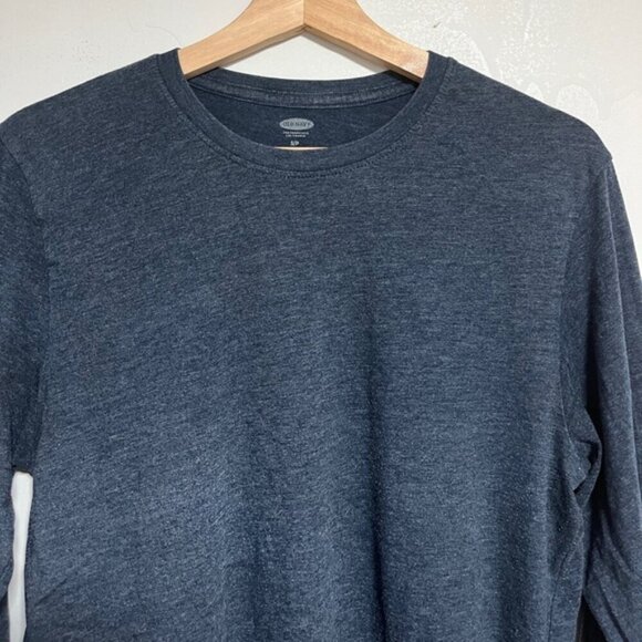 Old Navy Men’s Long Sleeve Crewneck Tee - Size Small - Heather Navy Blue - Picture 6 of 8